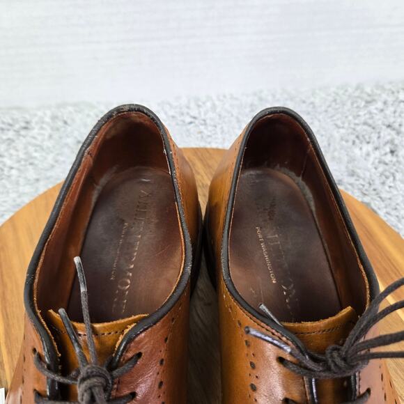 Allen Edmonds Fairfax Brown Wholecut Wingtip Medallion Oxford Dress Shoe Men 10D - Picture 13 of 15